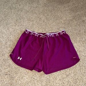Under Armour Women's Magenta Athletic Shorts